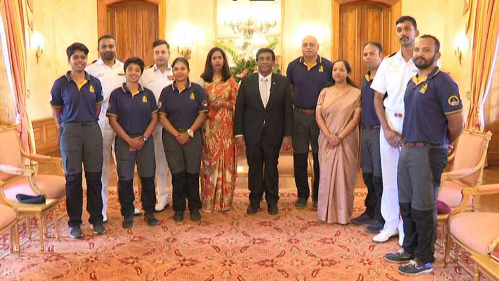 [VIDÉO] Marine indienne : visite de courtoisie à la State House