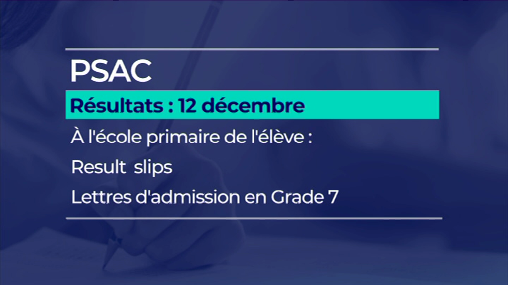 Les résultats du PSAC prévus le 12 décembre prochain Mauritius