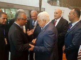 Pravind Jugnauth rencontre Mahmood Abbas Pravind Jugnauth rencontre Mahmood Abbas