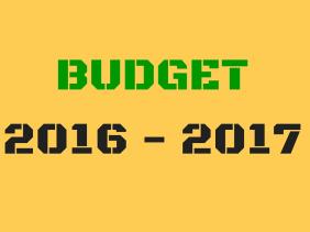 BUDGET 2016 - 2017 BUDGET 2016 - 2017