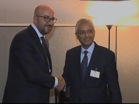 Pravind Jugnauth rencontre Charles Michel Pravind Jugnauth rencontre Charles Michel